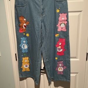 ROMWE x Care Bears Denim Pants Wide Leg Pants size 4X NWT